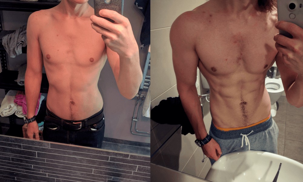 Front - before and after
