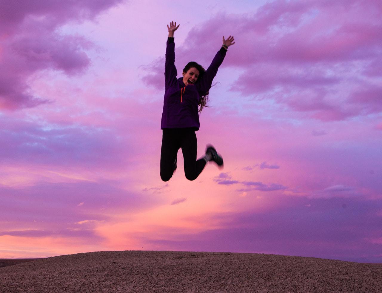 woman jumping
