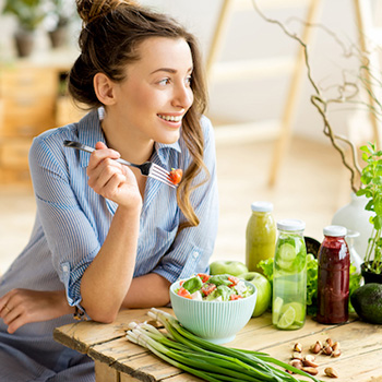 Woman eating