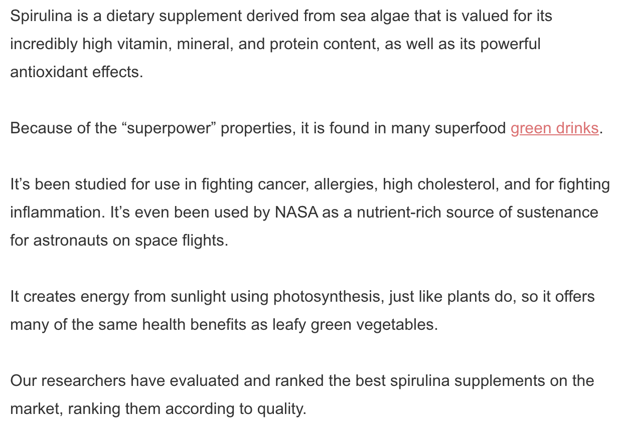 What is Spirulina?