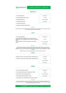 Courtney H. Weight Loss Meal Plans - Meal Plan 1-1