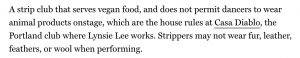 Vegan Strip Club