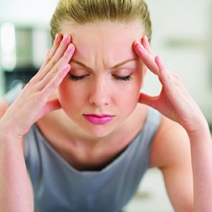 woman having nausea
