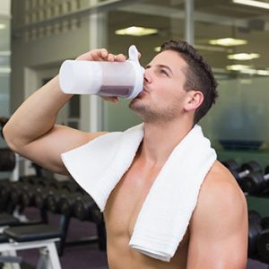 man drinking