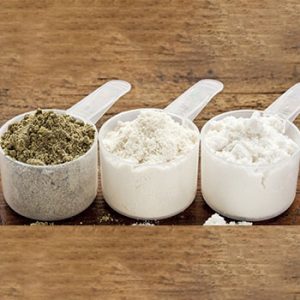 three powder scoop