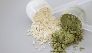 two scoops of powder