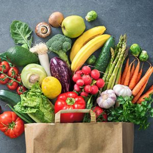 Vegetables on table