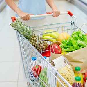 Buying vegetables in market