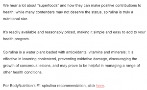 pros and cons of spirulina