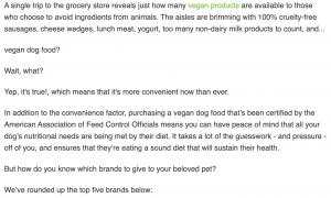 vegan dog food price