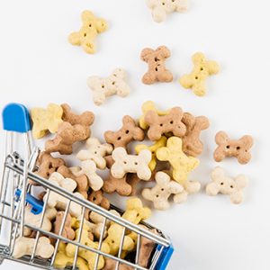 dog food in basket
