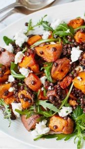 lentils and sweet potatoes