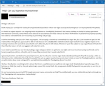 blurred email