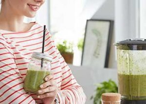 drinking nested green juice