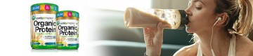 woman drinking Purely Inspired Organic Protein shake