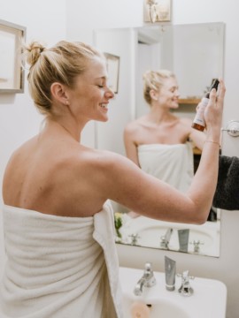 Women using natural skinccare