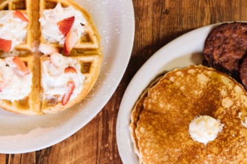 vegan pancakes and waffles